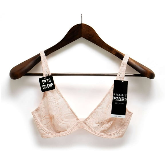 Bonds Women's Intimately Deep V Bra, Light Pink,32C - US