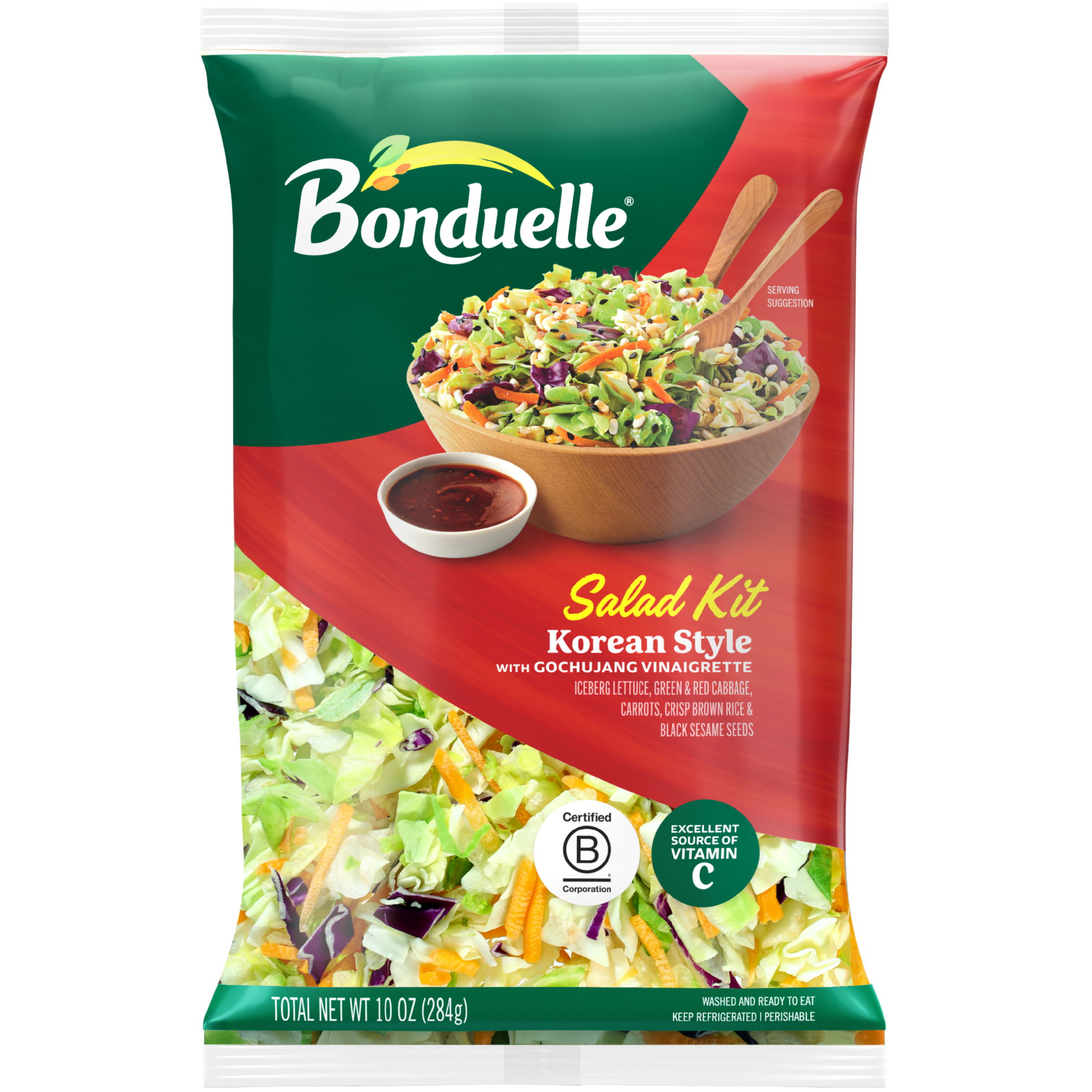 Bonduelle Korean Style Salad Kit, 10 oz Bag, Fresh