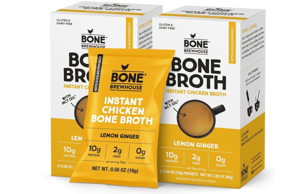 Bone Brewhouse Bone Broth Chicken Lemon Ginger, 2.82 Oz - Pack Of 2 ...
