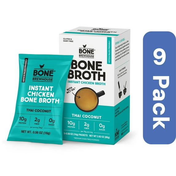 Bone Brewhouse Bone Broth Chicken Thai Coconut 2.82 oz (Pack Of 9)