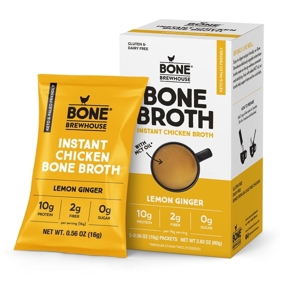 Bone Brewhouse Lemon Ginger Instant Chicken Broth