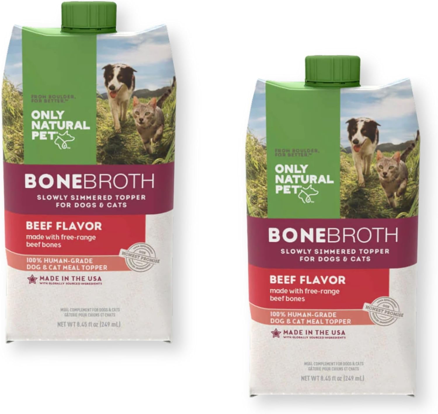 Bone Broth Beef Flavor Dog & Cat Meal Topper, 100 HumanGrade Slow