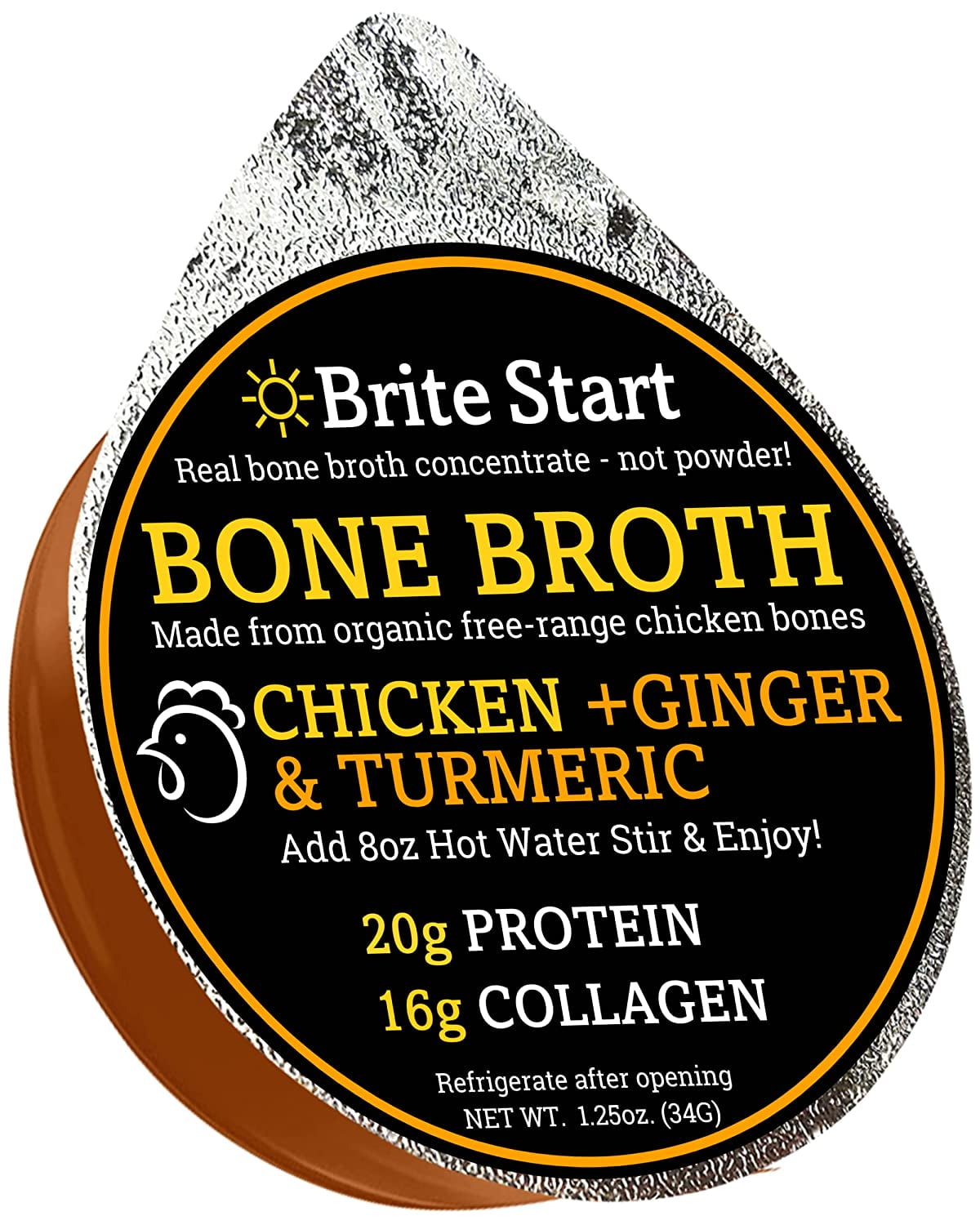 Bone Broth Chicken + Ginger & Turmeric 12 Count Keto Friendly