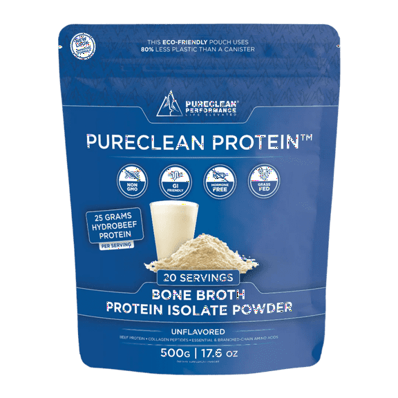 Bone Broth Protein Powder With Collagen & Amino Acids, Unflavored, PureClean Performance