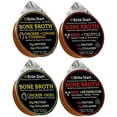 Bone Broth Variety Pack 12 Count Keto Friendly Concentrate with 16g Collagen, 20g Paleo