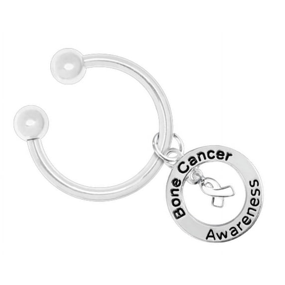 Bone Cancer Awareness Circle Charm Key Chains