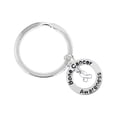 thumbnail image 1 of Bone Cancer Awareness Circle Charm Split Style Key Chains, 1 of 2