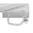 thumbnail image 1 of Bone Cancer Awareness Heart Charm Chunky Chained Bracelets, 1 of 2