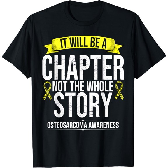 Bone Cancer Yellow Ribbon Cure Hope Osteosarcoma Awareness T-Shirt
