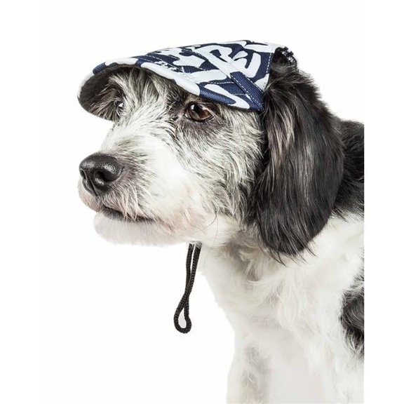 Bone Cappa Graffiti Sculptured UV Protectant Adjustable Fashion Dog Hat - Zebra Pattern, Medium