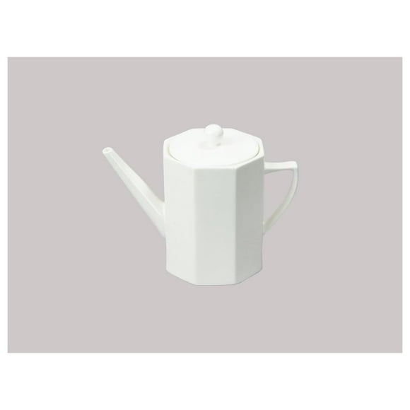 Bone China Cone Shape, Elegance White Coffee Pot 26oz