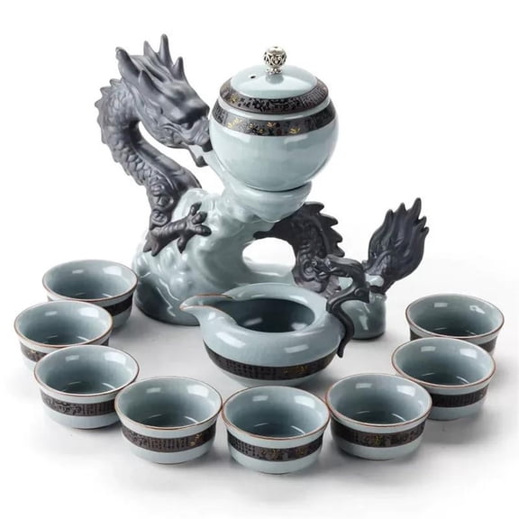 Bone China Teapot And Tea Cup Set Travel Tea Set Chinese Dragon Tea Set Kung Fu Tea Set