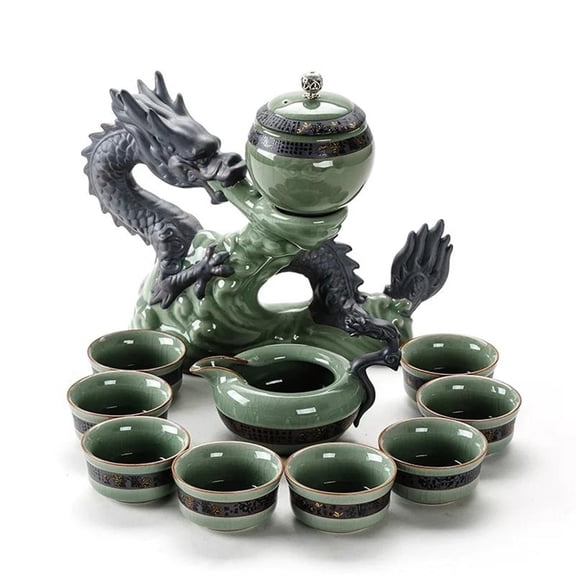 Bone China Teapot And Tea Cup Set Travel Tea Set Chinese Dragon Tea Set Kung Fu Tea Set