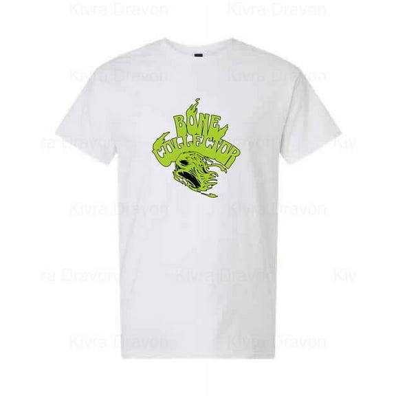 Bone Collector Dark Edgy Skull Illustration Graphic Horror T-Shirt unisex up to 5XL