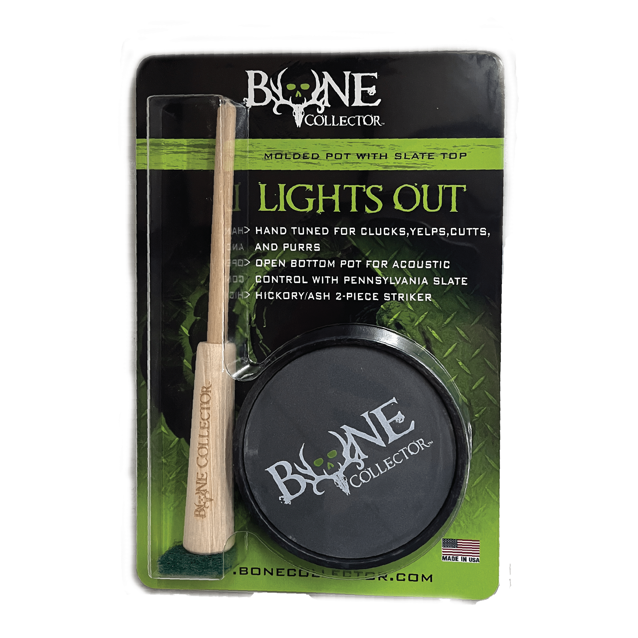 Bone Collector Game Calls Lights Out Friction Turkey Call Molded Slate