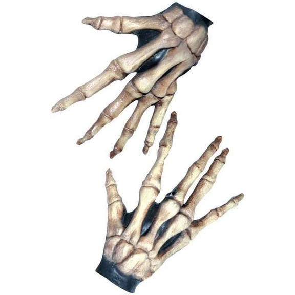 Bone-Colored Large Skeleton Costume Hands by Medieval Collectibles