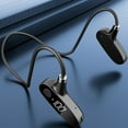 thumbnail image 1 of Bone Conduction Bluetooth 5.2 Headset with Digital Display and Noise Cancelling Mic, Wireless Sports Headphones with IPX5 Waterproof for Running Gym Cycling Office Outdoor Travel, 1 of 9