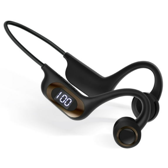Bone Conduction Earphones, Kadlawus Bone Conduction Earphones, Bluetooth 5.3 Open Ear Headphones with Neckband, Sweatproof Sport Headset for Running, Cycling, Office, Safe and Comfortable