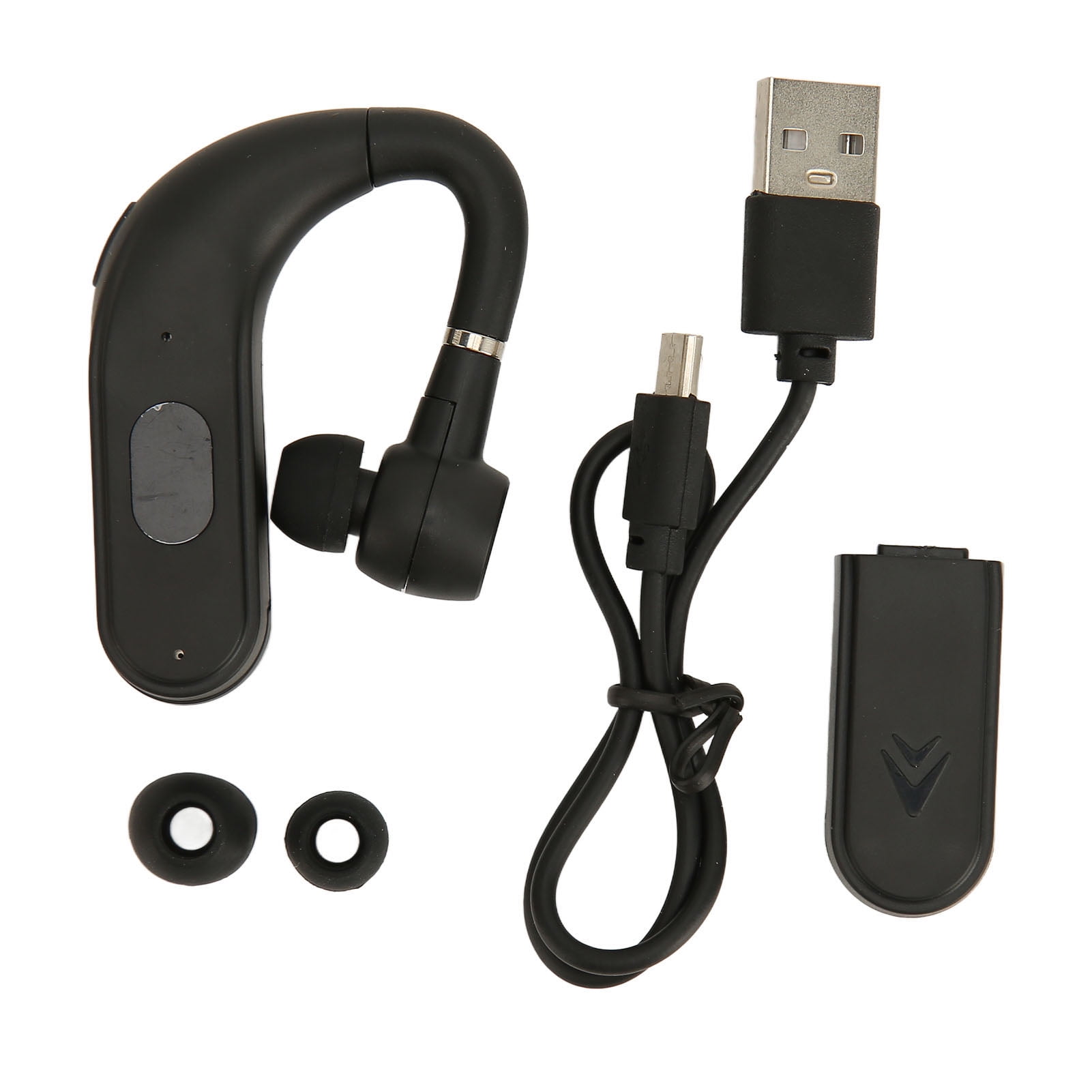 Bone Conduction Earpiece Waterproof Replaceable Battery Dual Batteries LED Digital Display Wireless Bluetooth Earpiece