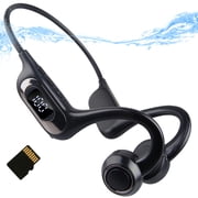 Bone Conduction Headphones,AILKIN 100Hrs Standby Time TF Card(NOT INCLUDED) Bluetooth 5.3 Headphones Waterproof Swimming