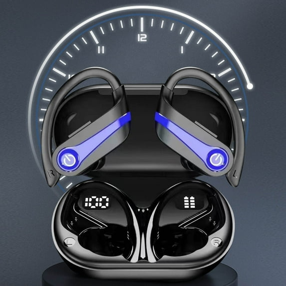 Bone Conduction Headphones Bluetooth 5.3 Open Ear Headphones with Mic, Premium Loud Sound 8Hrs Playtime Bluetooth Headphones, IPX6 Waterproof Sports Headset for Running, Cycling, Walking(Blue)