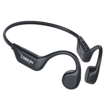 LOBKIN Bone Conduction Headphones Wireless Earbuds Outdoor IPX5 Waterproof Sport Headset, Black