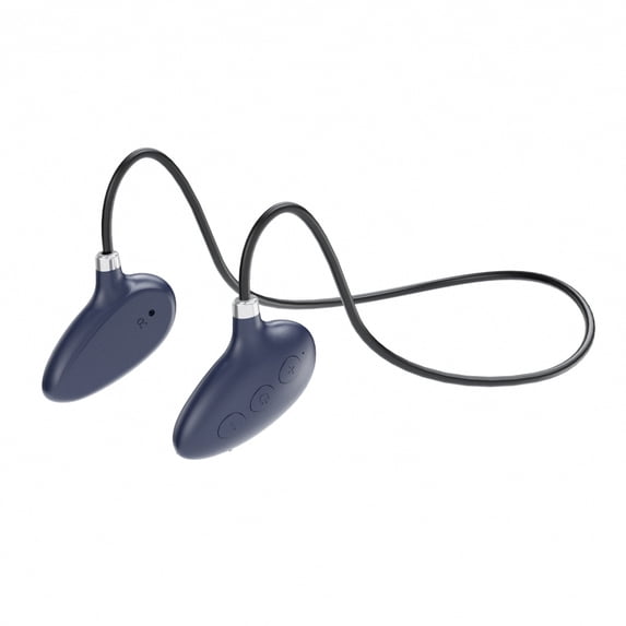 Bone Conduction Headphones - Bluetooth 5.4 Wireless Open-Ear Headphones with Microphone, IPX5 Sweatproof Running Headset, 12Hrs Battery Life for Cycling, Hiking, Workout & Sports - Blue