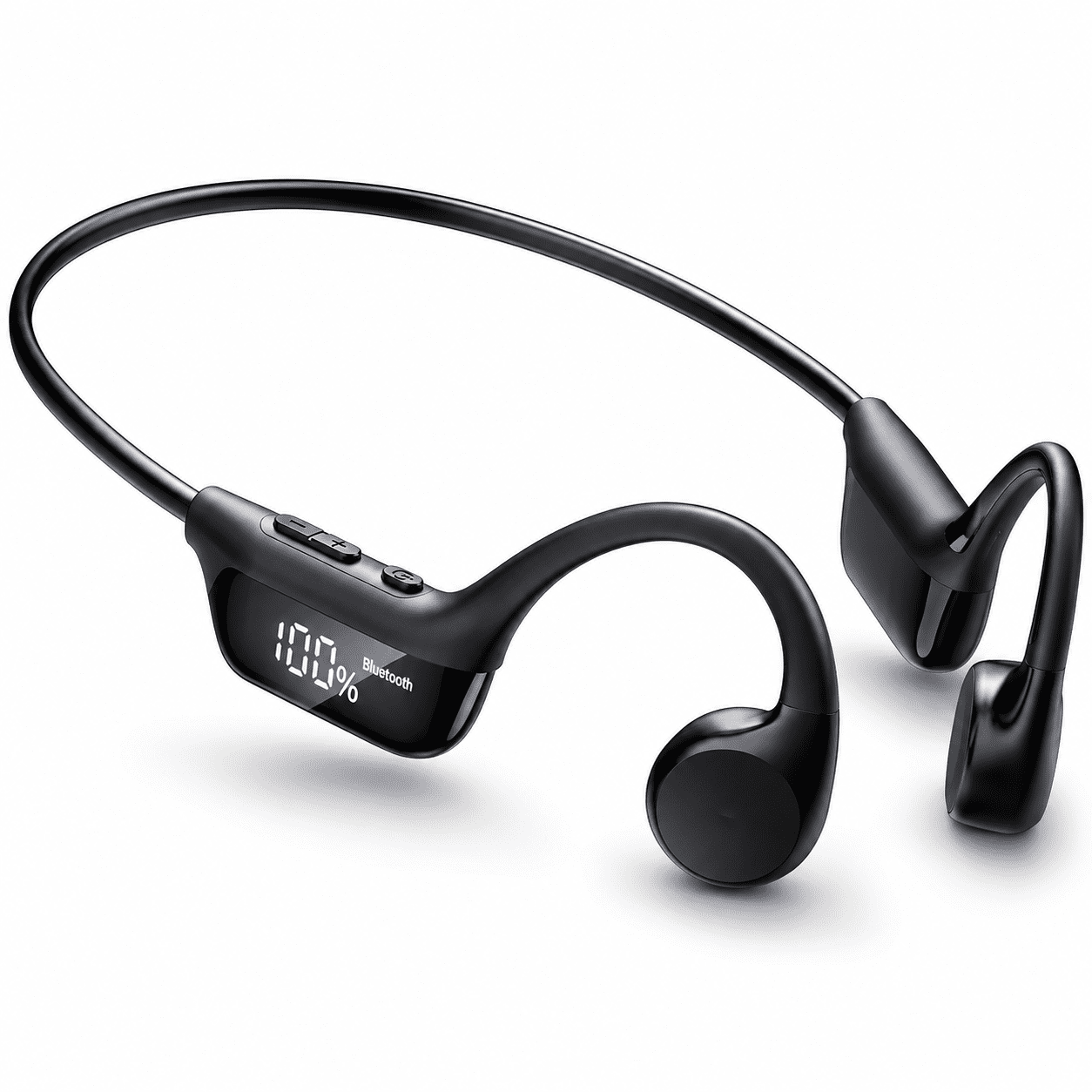 Bone Conduction Headphones, Bluetooth 6.0 Open-Ear Design with Dual Drivers, LED Display, IP67 Waterproof and 12-Hour Playtime for Running