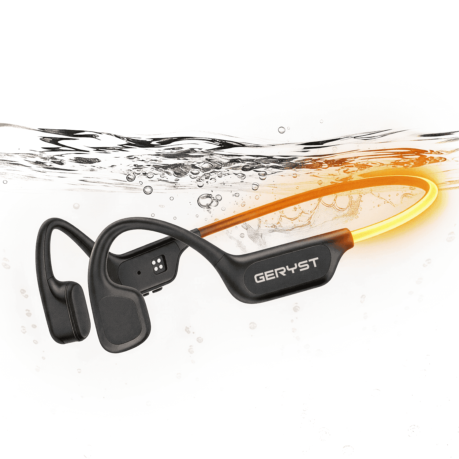 Bone Conduction Headphones Bluetooth 6.0 Open Ear Headphones with Dual Driver Sound, LED Safety Light, Game Mode & Dual Device Connection, IP67 Sport Headphone for Night Running, Cycling, Workout