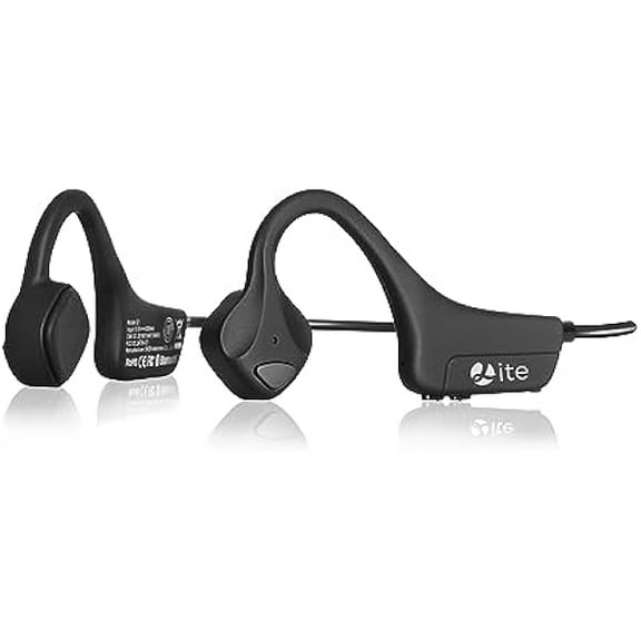 Bone Conduction Headphones Bluetooth, Wireless Open-Ear Headset with Microphones,Titanium Lightweight Sweat Resistant, Answer Phone Call Sports Earphones for Running Hiking Bicycling