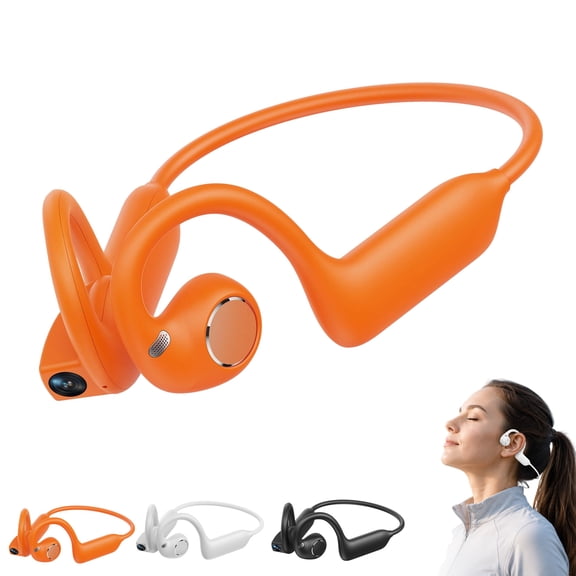 Bone Conduction Headphones with Camera, Open-Ear Bluetooth Wireless Sport Headset, AI Functions, IP54 Water-Resistant, 12H Battery for Running Cycling