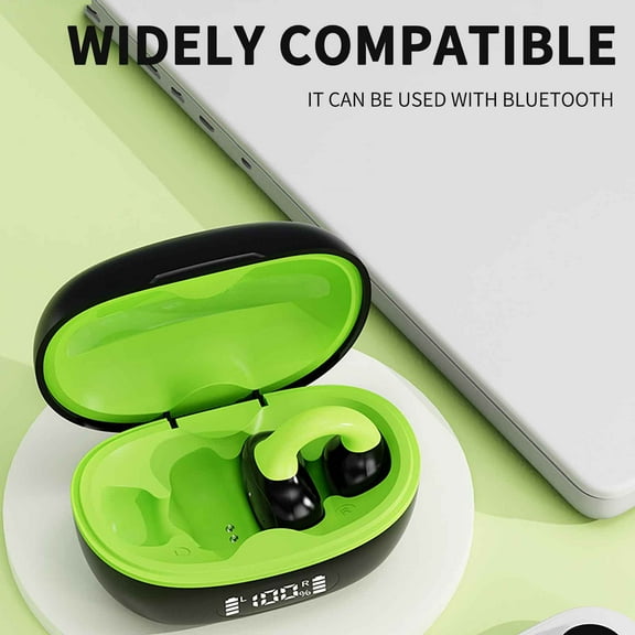 Bone Conduction Headphones, Open Ear Bluetooth 5.3 Headphones, Wireless Headphones 8H Playtimes Sports Earphones with Mic, IPX6 Waterproof Earbuds for Hiking, Cycling, Gym,Black