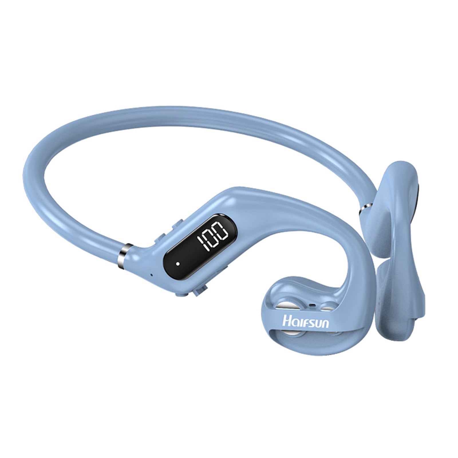 Bone Conduction Headphones, Open Ear Bluetooth 5.3 Headphones, Wireless Headphones 8H Playtimes Sports Earphones with Mic, IPX6 Waterproof Earbuds for Hiking, Cycling, Gym(Blue)