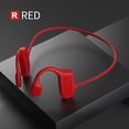 thumbnail image 1 of Bone Conduction Headphones, Open Ear Headphones Wireless Bluetooth 5.0, 11H Playtime, IPX5 Waterproof, Call Noise Cancellation, Used for Running, Gym, Hiking, Cycling(Red), 1 of 6