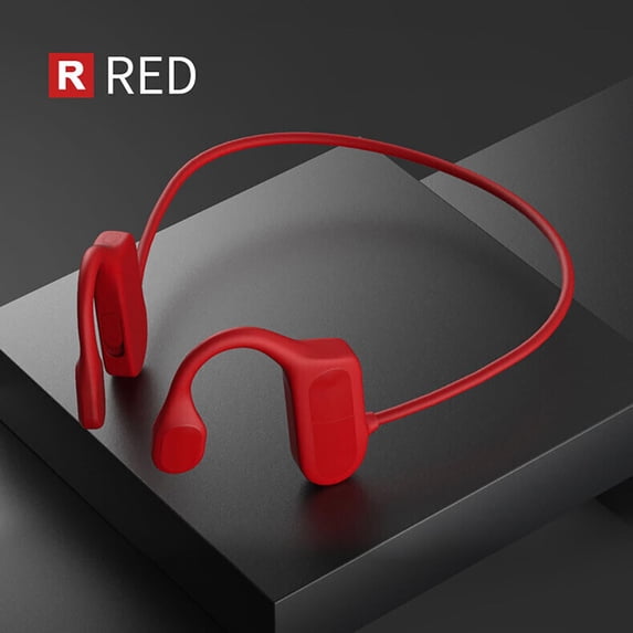 Bone Conduction Headphones, Open Ear Headphones Wireless Bluetooth 5.0, 11H Playtime, IPX5 Waterproof, Call Noise Cancellation, Used for Running, Gym, Hiking, Cycling(Red)