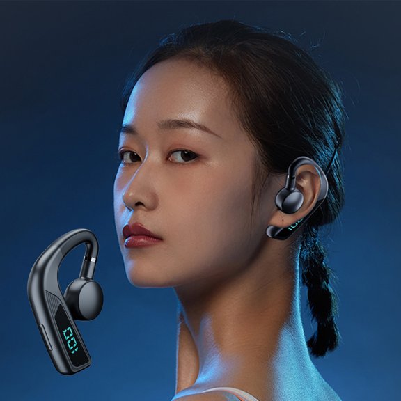 Bone Conduction Headphones, Open Ear Headphones Wireless Bluetooth 5.3 with Mic, IPX5 Waterproof Sweatproof Sport Earphones for Running, Cycling, Workout(Black)