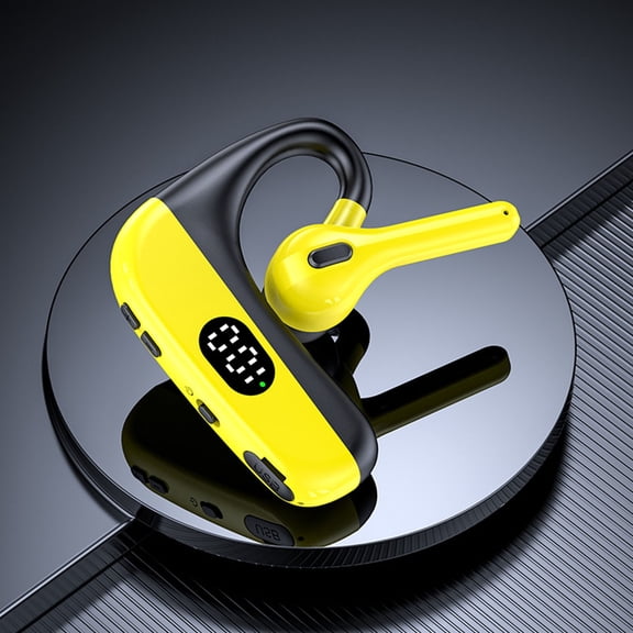 Bone Conduction Headphones, Open Ear Headphones Wireless Earphones, 32GB MP3, 8 Hours Playtime, Bluetooth 5.3, IP68 Waterproof Headphones for Running and Fitness Workout - Yellow