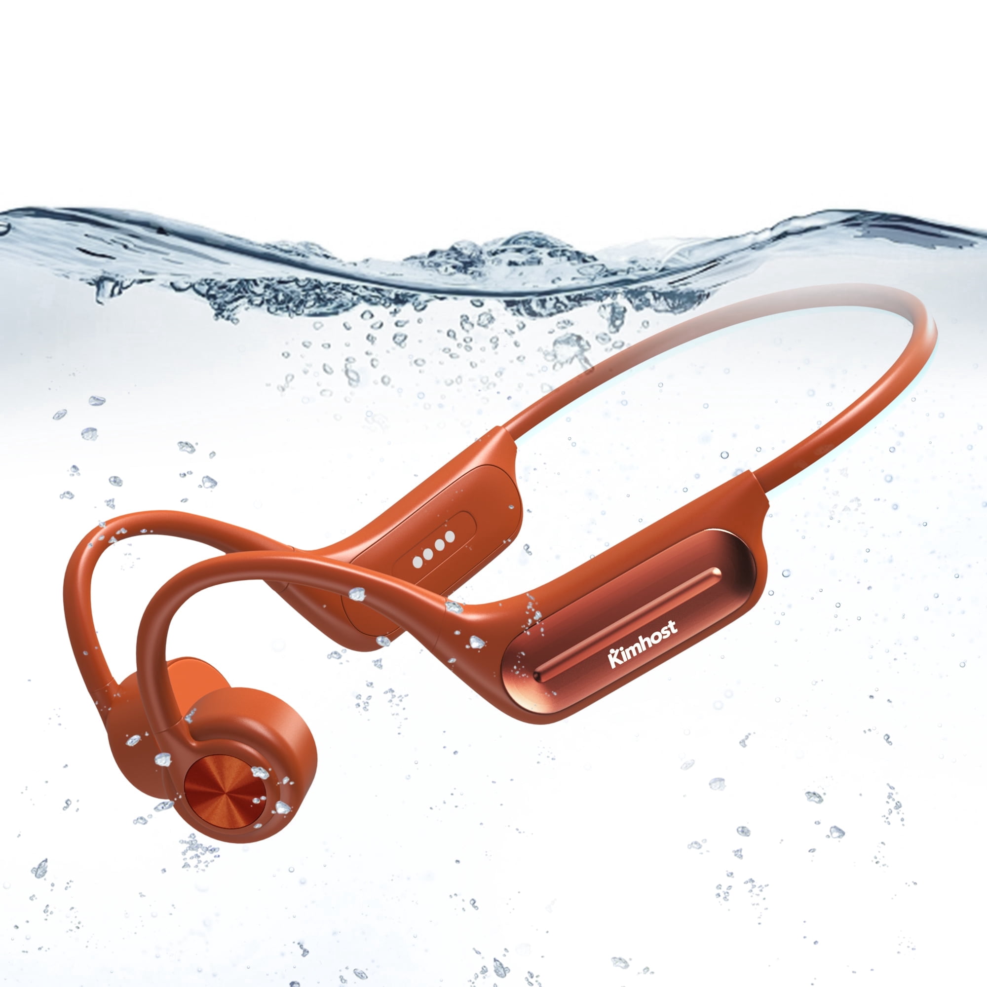 Bone Conduction Headphones, Swim Open Ear Wireless Bluetooth Headsets with IP68 and Bluetooth 5.3