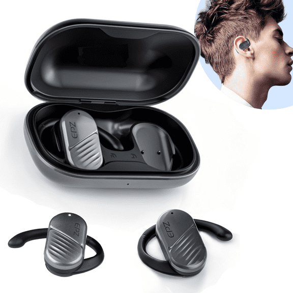 Bone Conduction Headphones, Waterproof Headphones with Built-in Memory, Bluetooth Open Ear Headphones with Mic