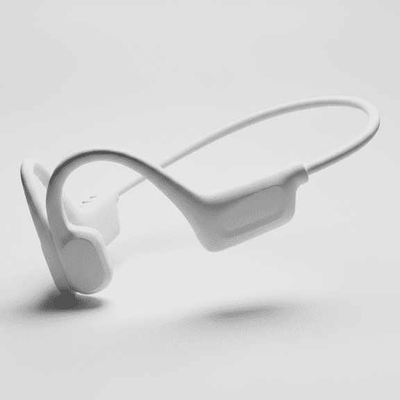 Bone Conduction Headset, Moisture resistant with Microphone, White