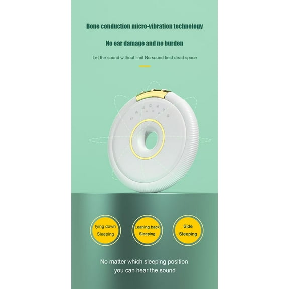 Bone Conduction Sleep Speaker – 15H Playtime, White Noise & Bluetooth 5.0 | No Headphones Needed