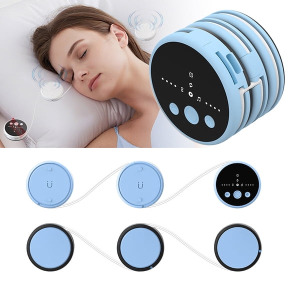 Bone Conduction Sleep Speaker, Portable Wireless Music Box with White Noise & Timer, 8H Playtime, Bluetooth 5.4 for Pillow Sleep Relaxation (Blue)