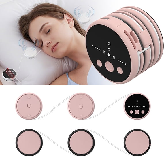 Bone Conduction Sleep Speaker, Portable Wireless Music Box with White Noise & Timer, 8H Playtime, Bluetooth 5.4 for Pillow Sleep Relaxation (Pink)