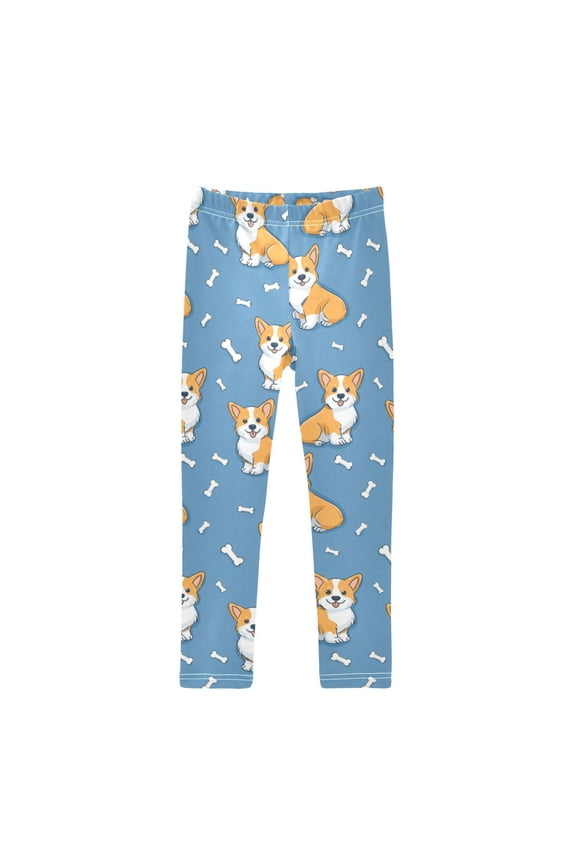Bone Corgi Printed Leggings Yoga Pants for in 4t to 10t