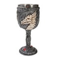 thumbnail image 1 of Bone Dragon Fantasy Wine Goblet Chalice Medieval Stainless Steel Cup Insert New, 1 of 2