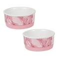 thumbnail image 1 of Bone Dry Ceramic Marble, Pet Bowls, Dishwasher Safe, Small, 4.25x2", Pink, 2 Count, 1 of 3
