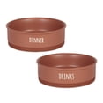 thumbnail image 1 of DII Pet Bowl Dinner And Drinks Terra Cotta Large (Set of 2), 1 of 5