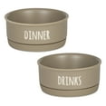 thumbnail image 1 of Pet Bowl Dinner And Drinks Stone Small (Set of 2), 1 of 5