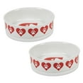 thumbnail image 1 of Bone Dry Ceramic Pet Bowls Non-Slip, Dishwasher Safe, Large, 7.5x2.4", Heart, 2 Count, 1 of 5
