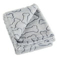 thumbnail image 1 of Bone Dry Embossed Bone Pet Blanket, 36x48", Gray, 1 of 3